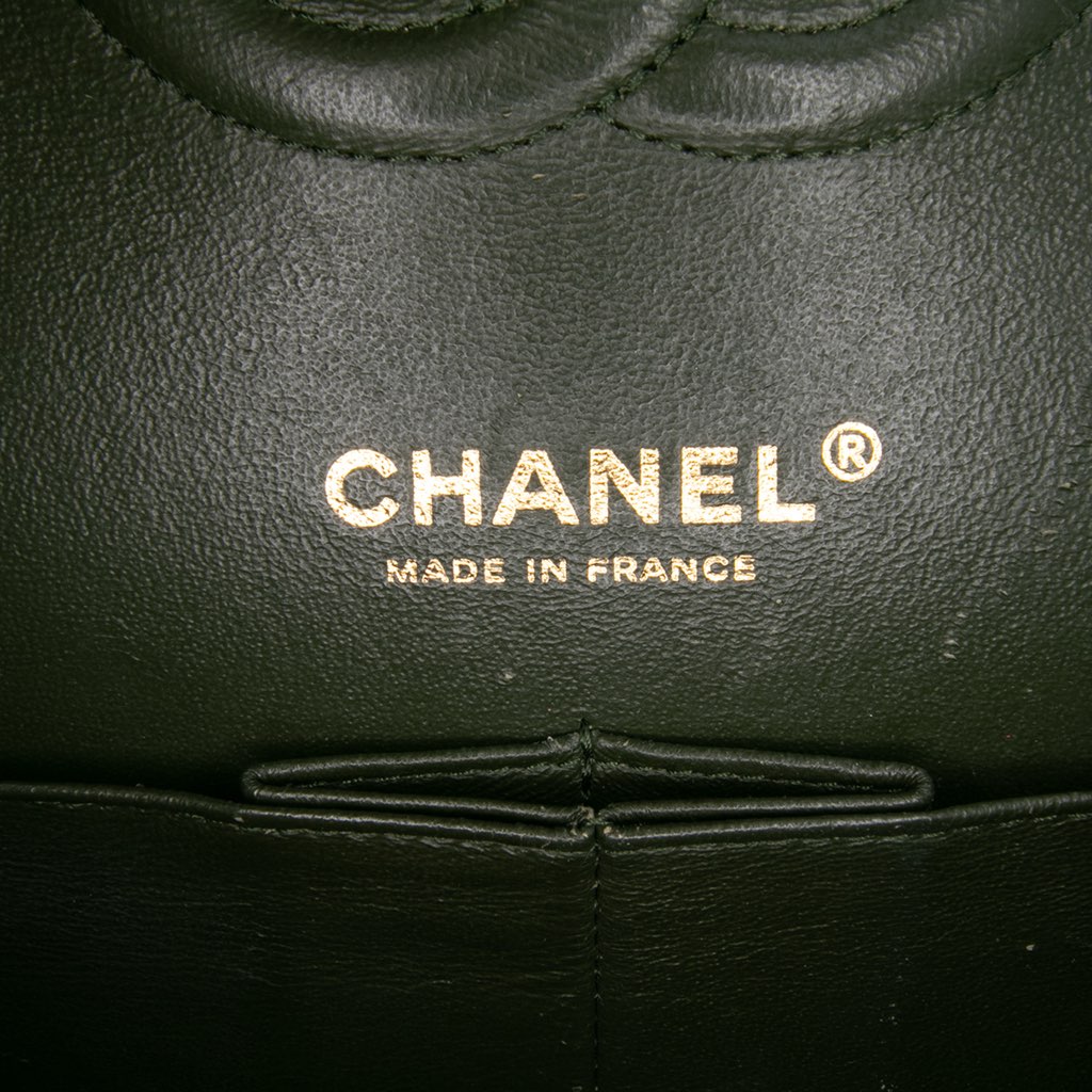 Chanel Medium Chevron Calfskin Coco Pleats Double Flap - Side view