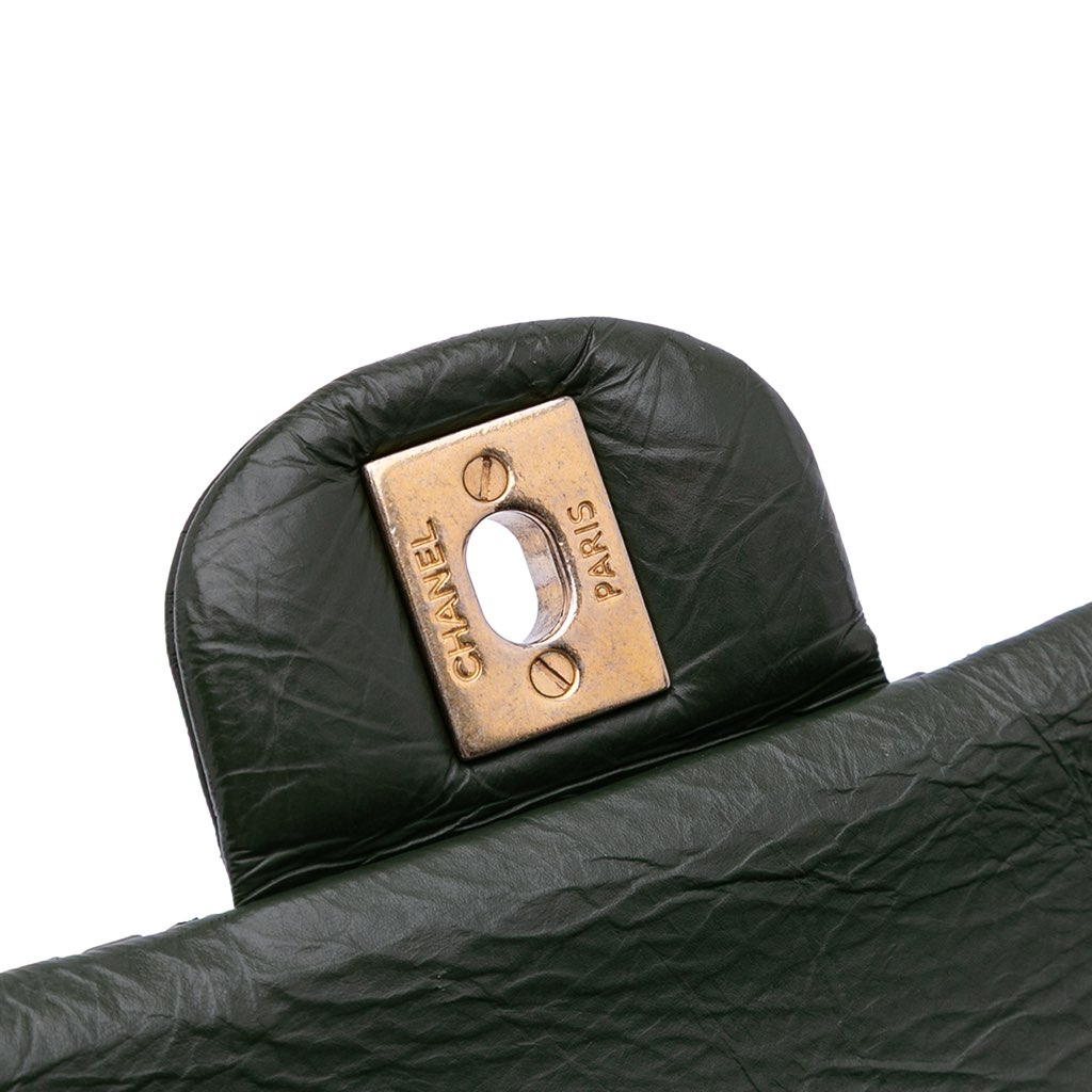 Chanel Medium Chevron Calfskin Coco Pleats Double Flap - Detail 2