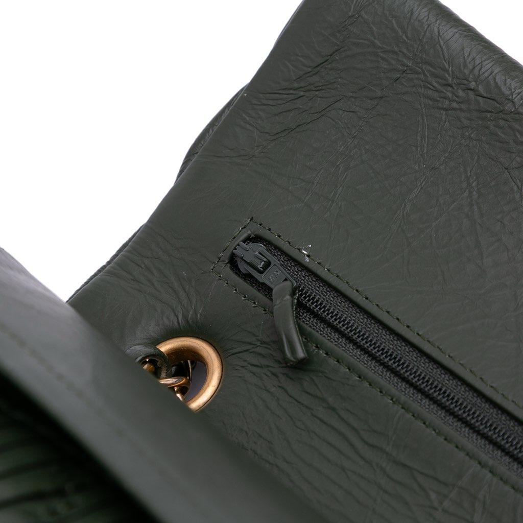 Chanel Medium Chevron Calfskin Coco Pleats Double Flap - Image 10