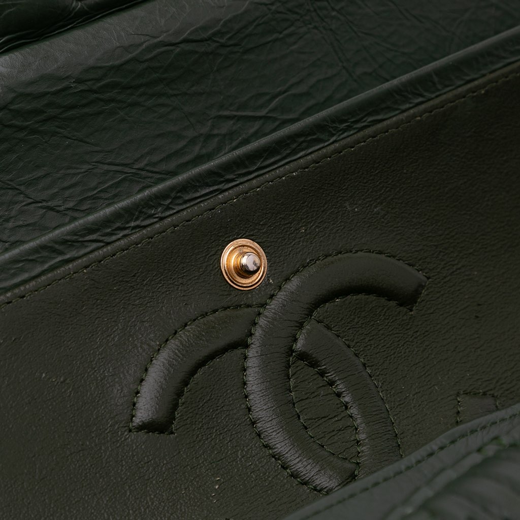 Chanel Medium Chevron Calfskin Coco Pleats Double Flap - Image 11