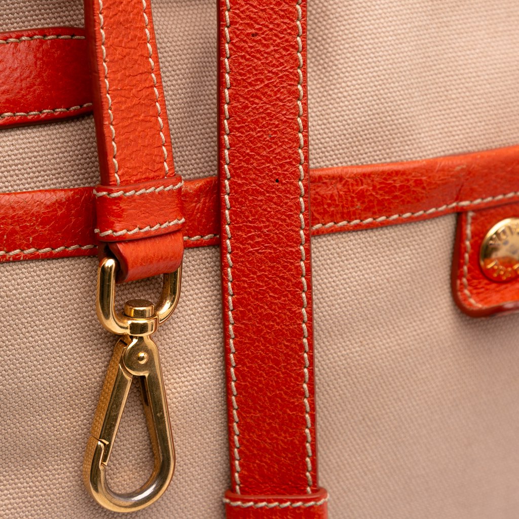 Prada Cinghiale Trimmed Canapa Top Handle Bag - Image 13