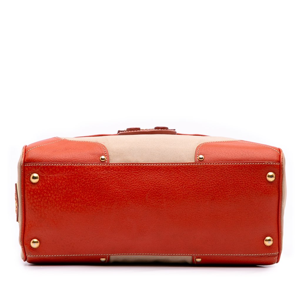 Prada Cinghiale Trimmed Canapa Top Handle Bag - Image 6