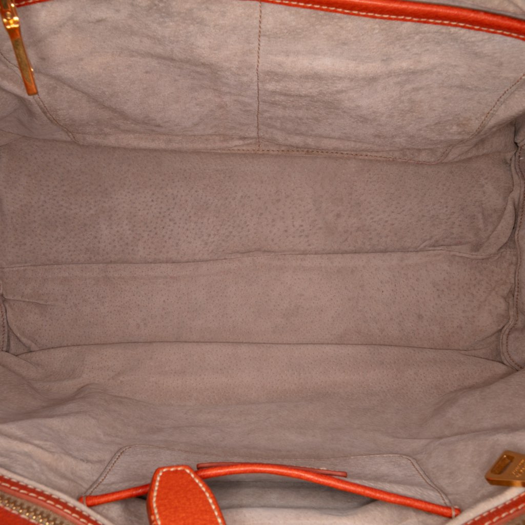 Prada Cinghiale Trimmed Canapa Top Handle Bag - 4