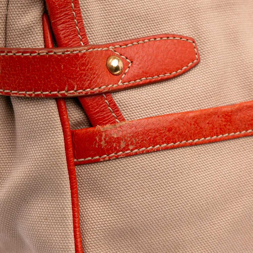 Prada Cinghiale Trimmed Canapa Top Handle Bag - Image 11