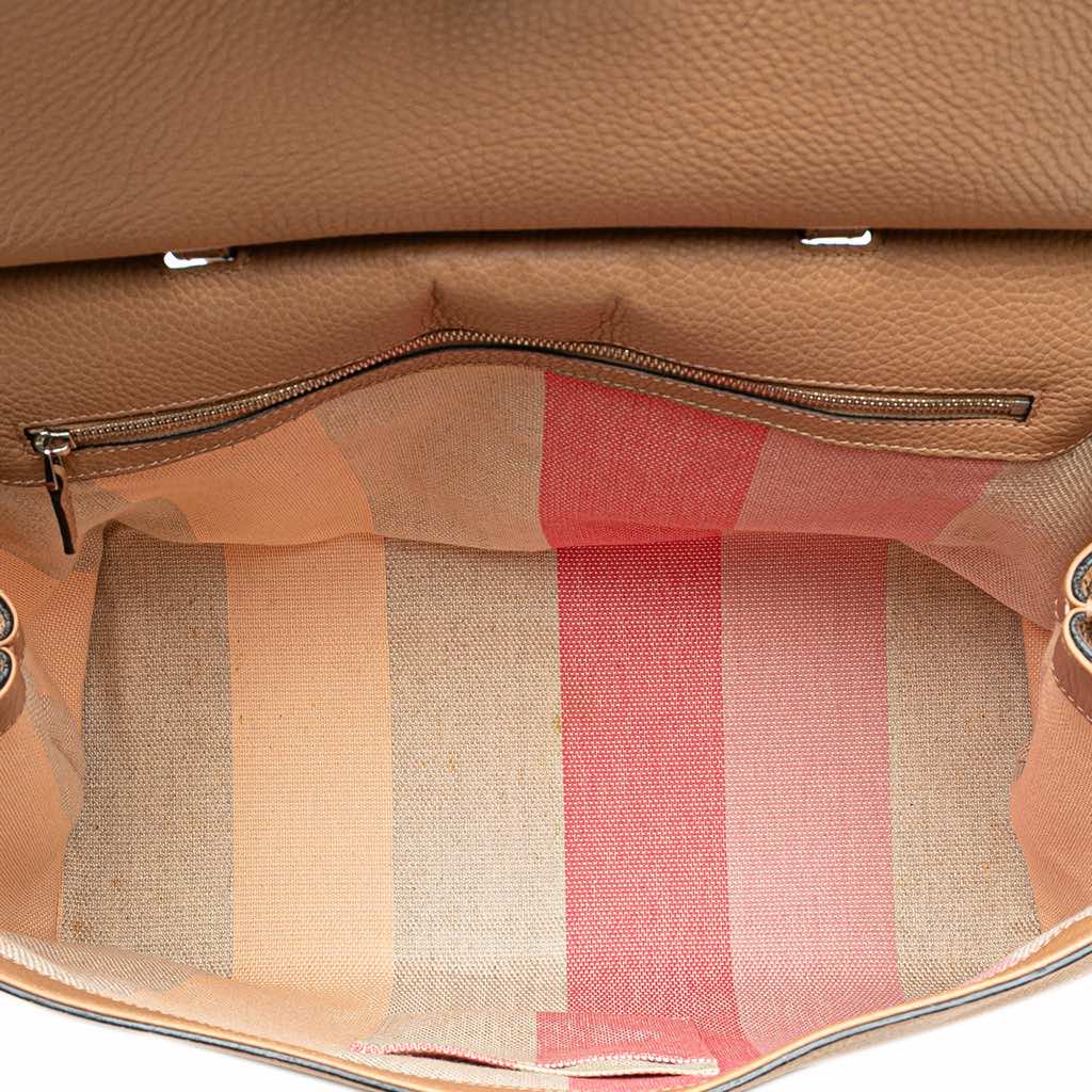 Gucci Large Leather Bamboo Daily Satchel - 4