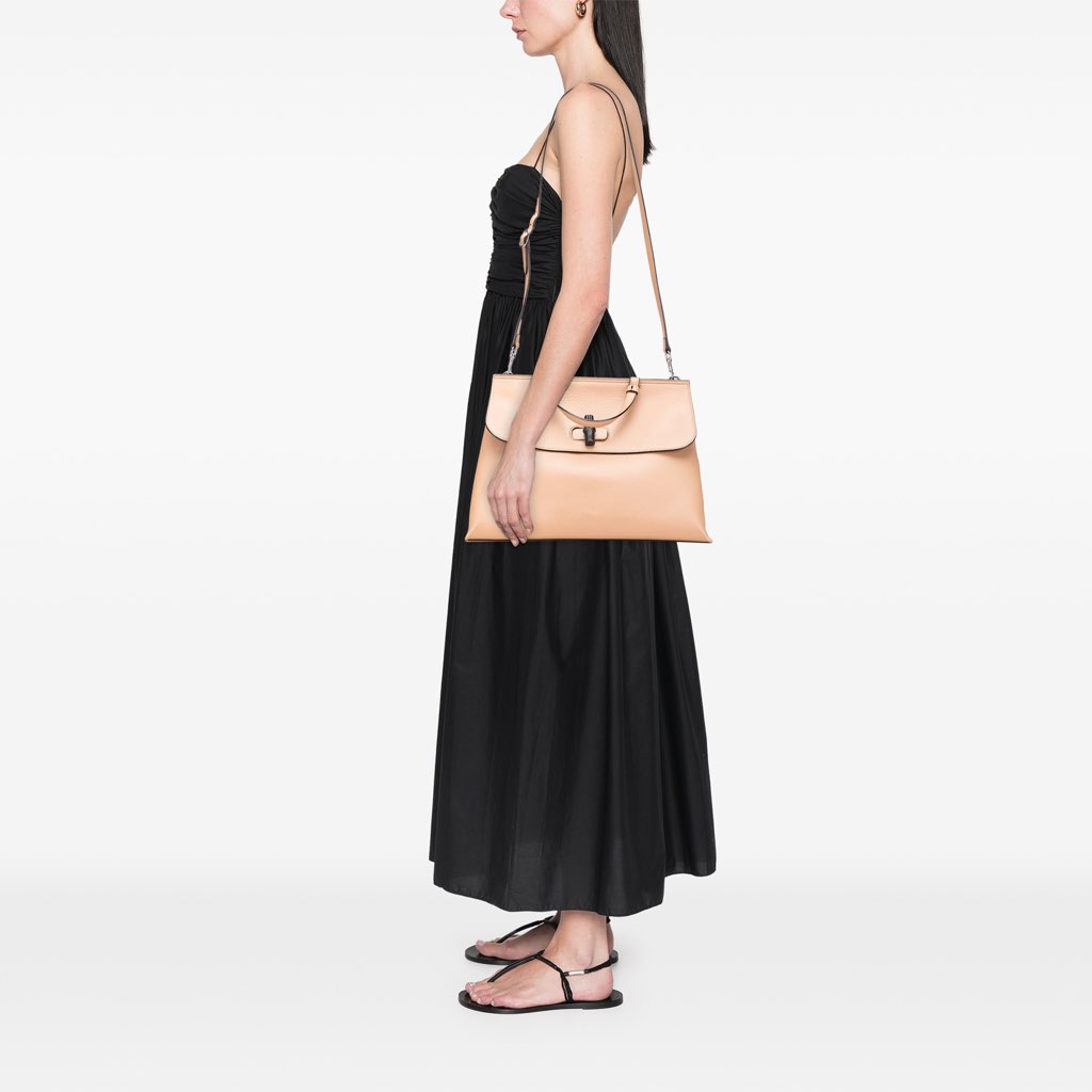 Gucci Large Leather Bamboo Daily Satchel - Image 12