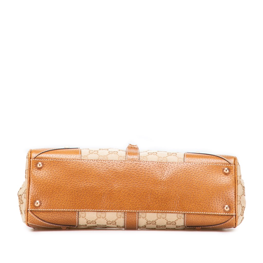 Gucci GG Canvas Nailhead Jackie Bardot Handbag - 3