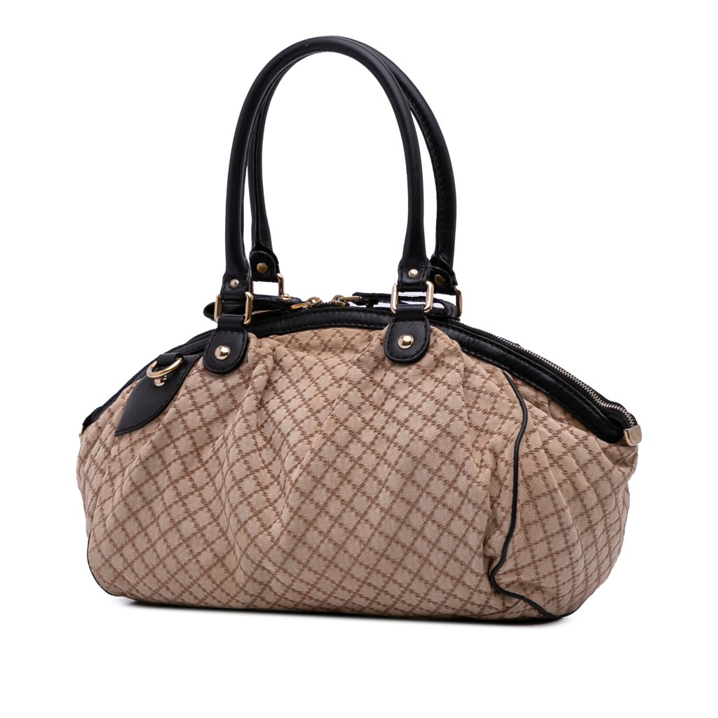Gucci Diamante Canvas Sukey Satchel - Back view