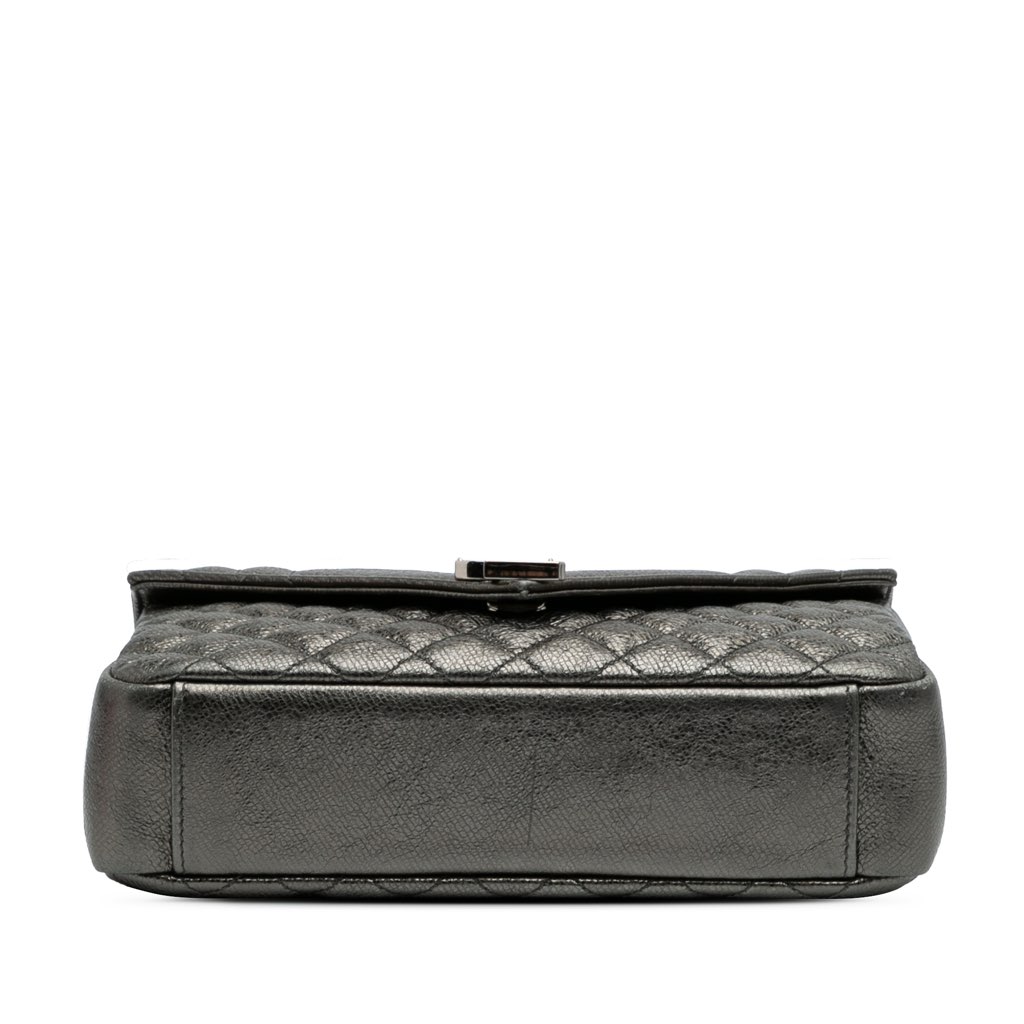 Saint Laurent Medium Iridescent Calfskin Triquilt Monogram College Bag - 3