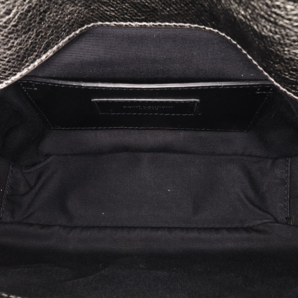 Saint Laurent Medium Iridescent Calfskin Triquilt Monogram College Bag - 4