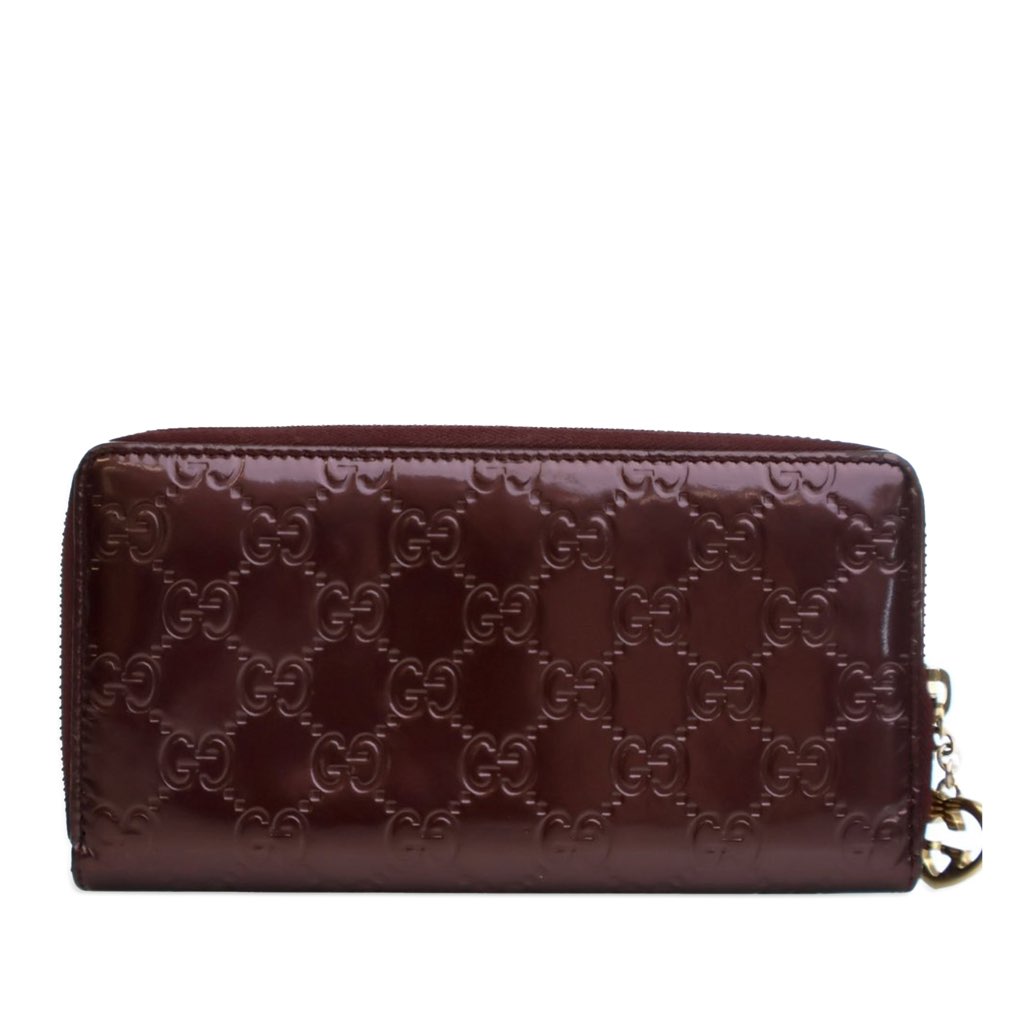 Gucci Patent Guccissima Zip Around Long Wallet - 3