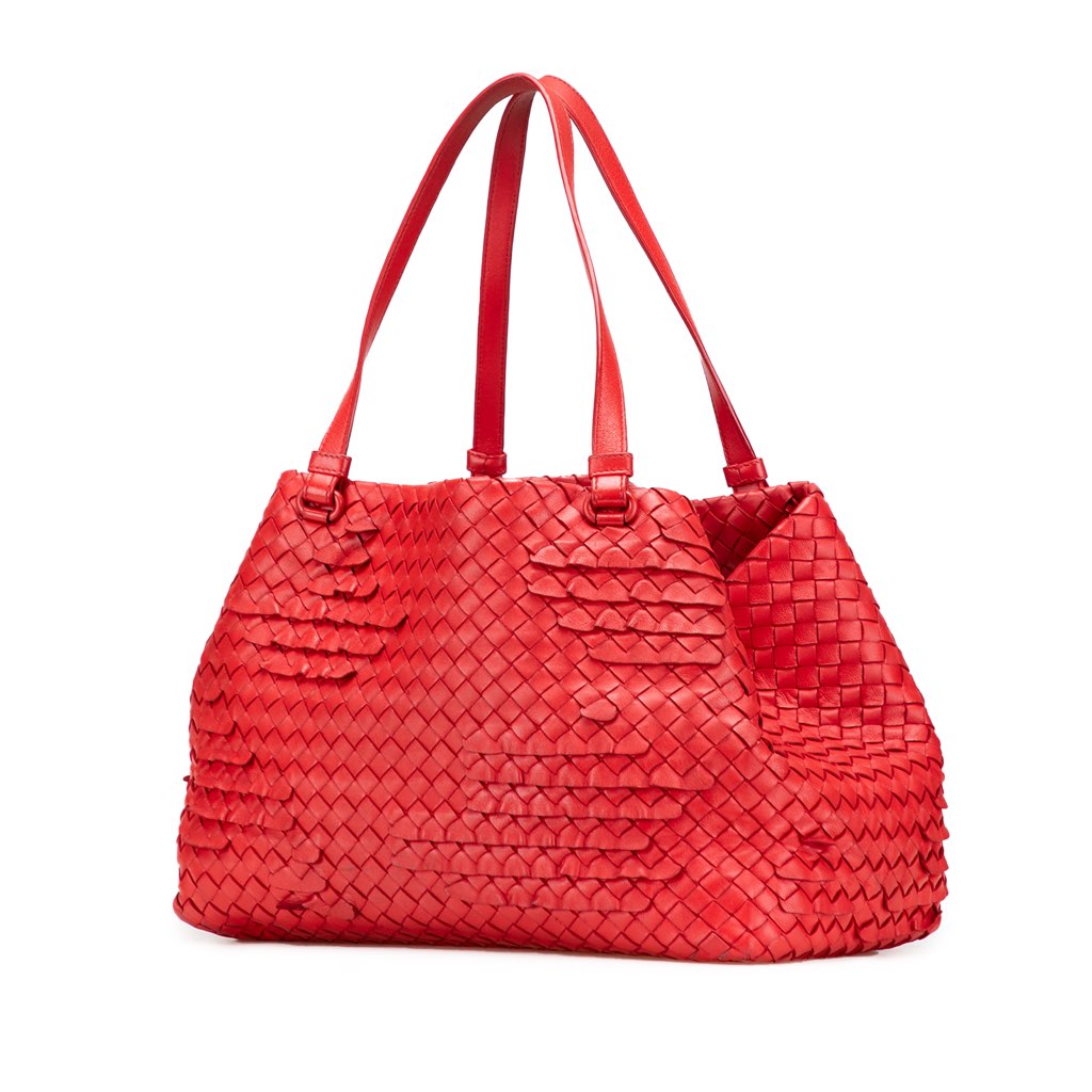 Bottega Veneta Nappa Intrecciato Ruffle Tote - Back view