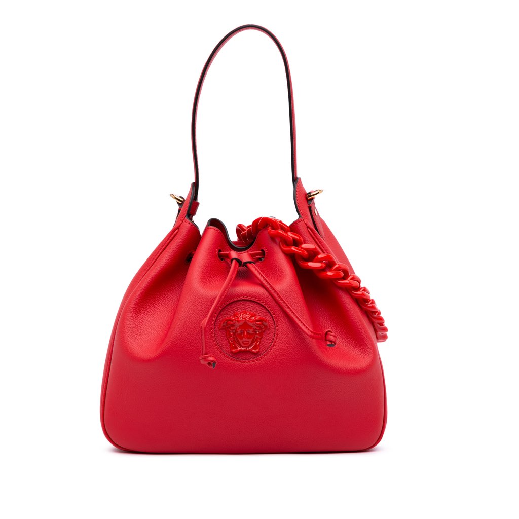 Versace Grained Calfskin La Medusa Bucket Bag