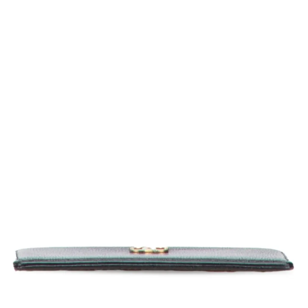 Chanel CC Goatskin Card Holder Black Leather Good - Inside View