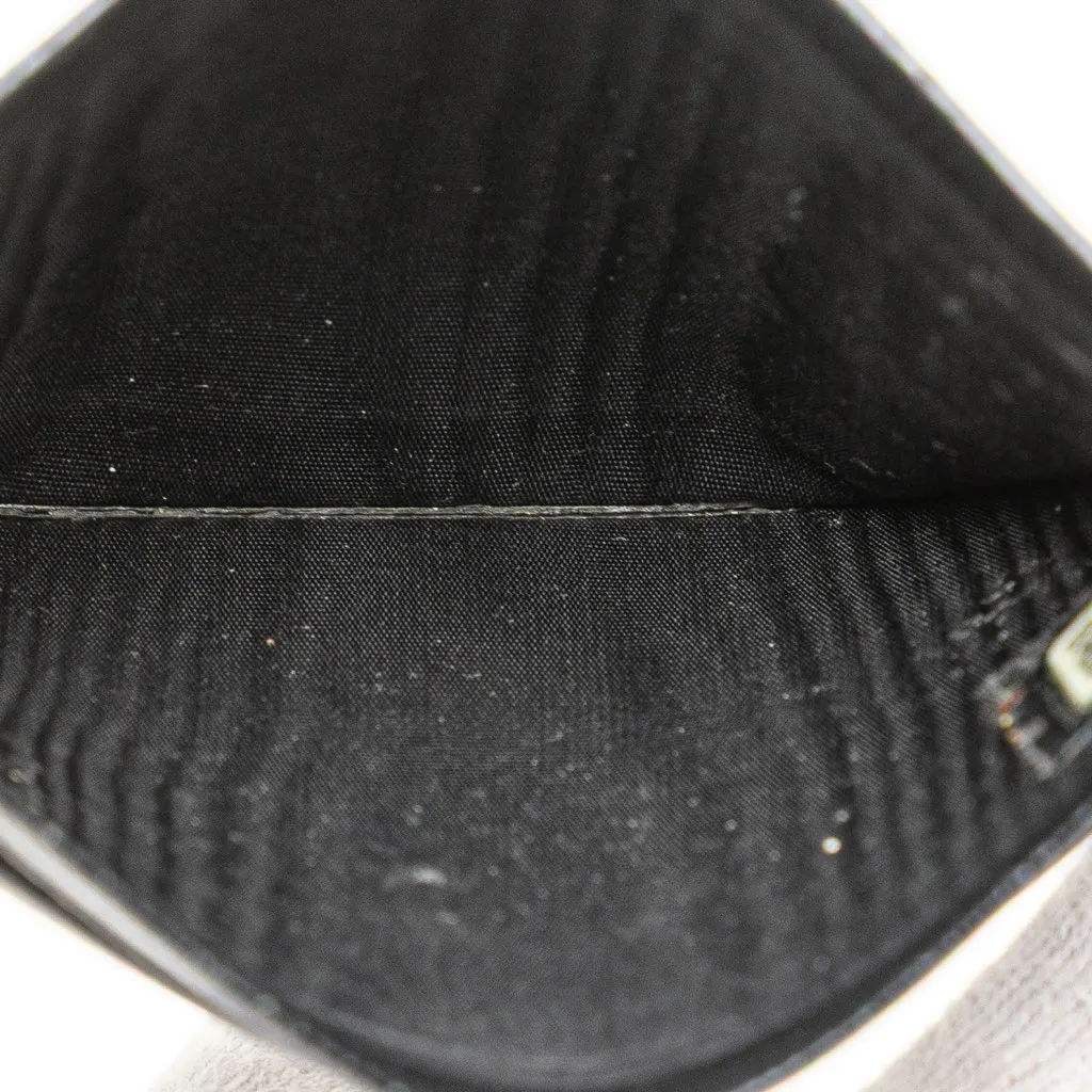 Chanel CC Goatskin Card Holder Black Leather Good - Model View