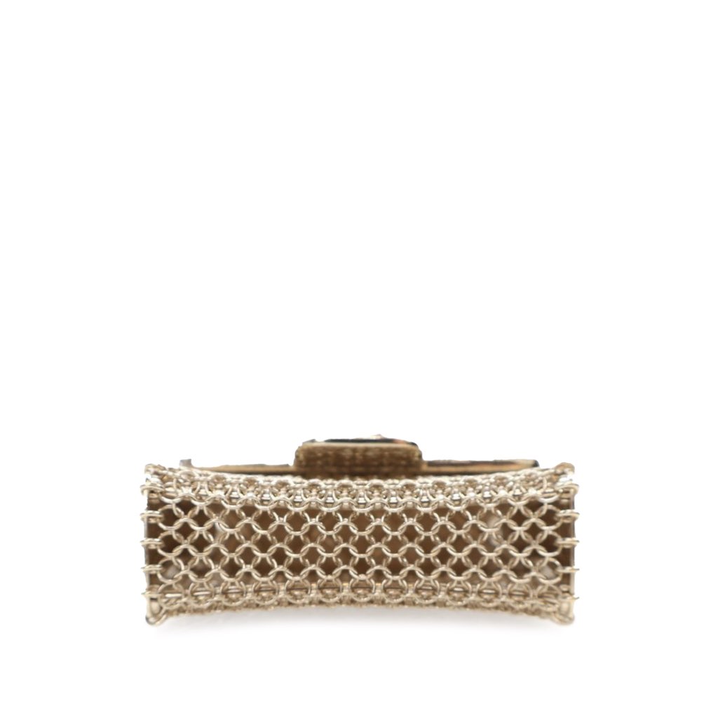 Chanel Gold Plated Lambskin Micro Flap Bag Pendant Necklace - 4