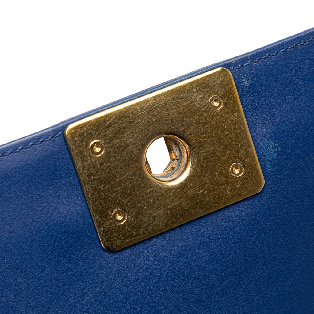 Chanel Small Woven Lambskin Chateau Boy Flap - Image 11