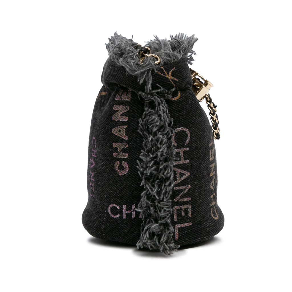 Chanel Mini Denim Mood Bucket with Chain - 3