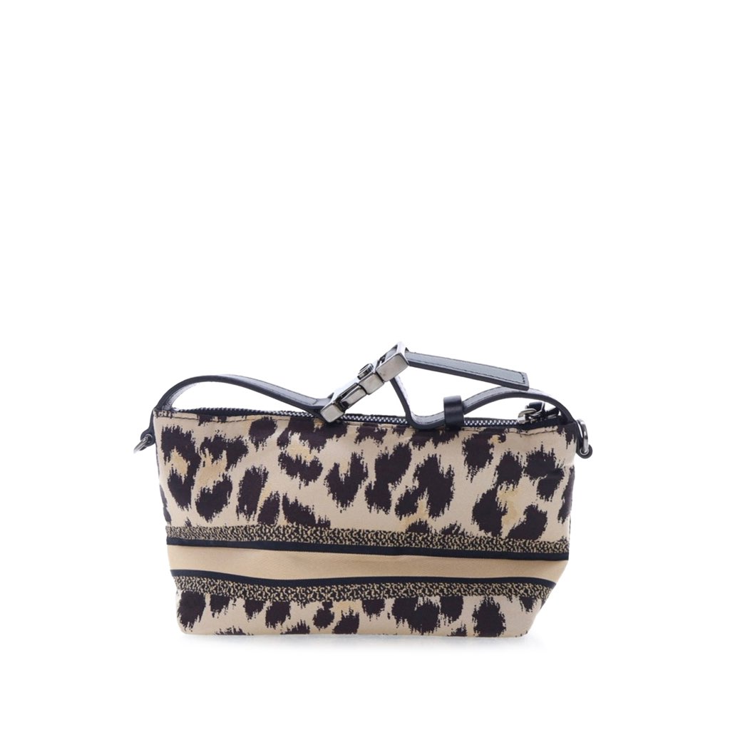 Dior Mizza Small Canvas Embroidered Leopard DiorTravel Nomad Pouch - 2