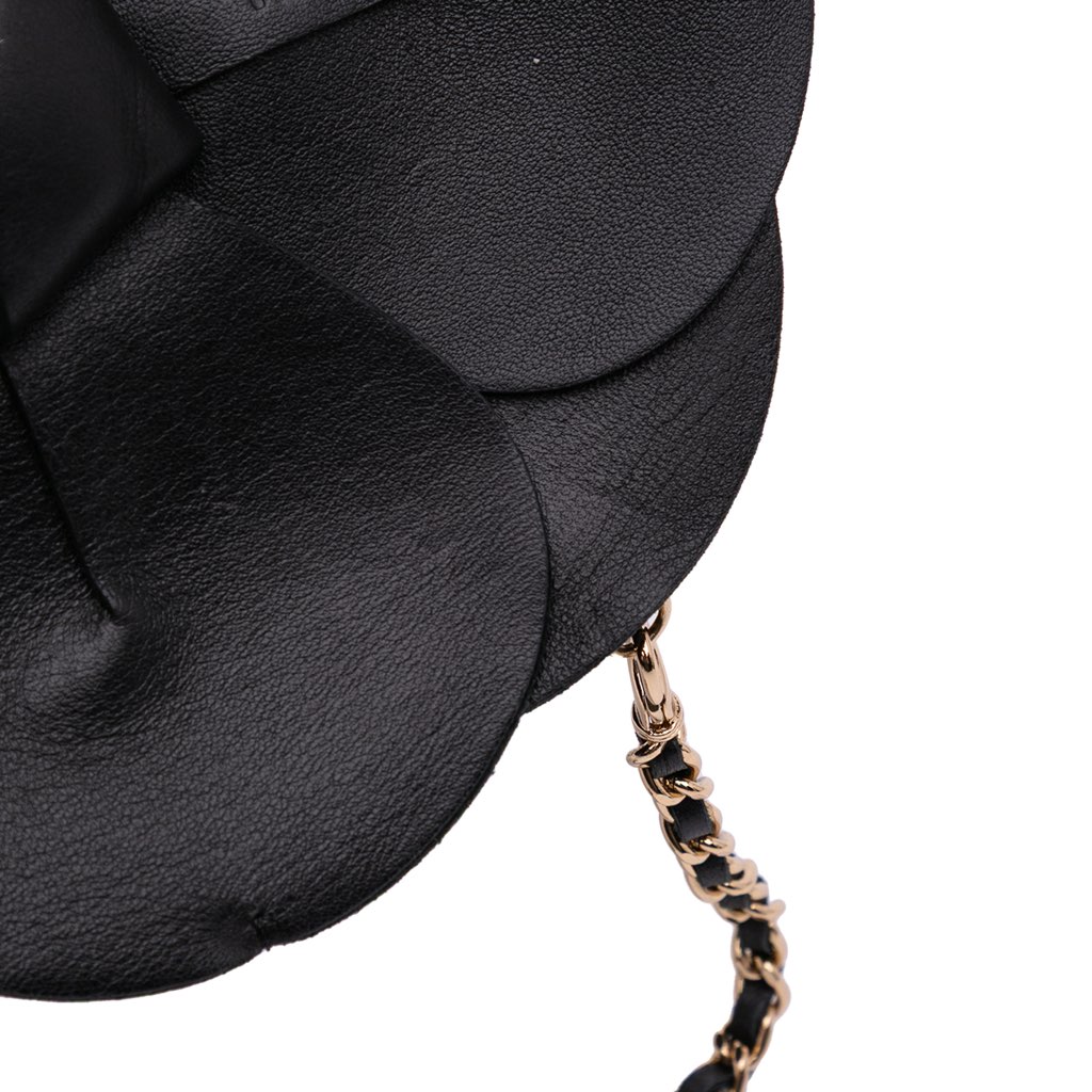 Chanel Lambskin and Satin Camellia Flower Evening Bag - Detail 2
