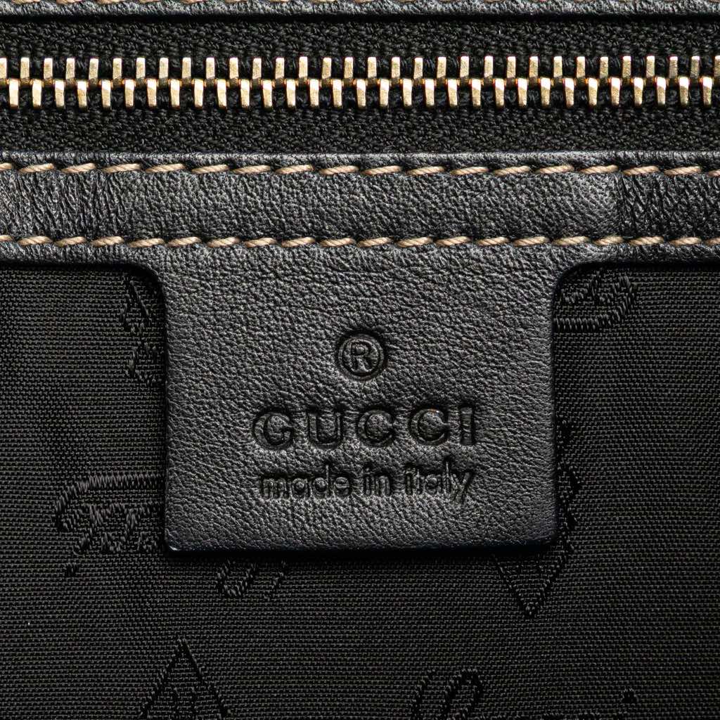 Gucci Medium Patent Web Britt Satchel - Side view