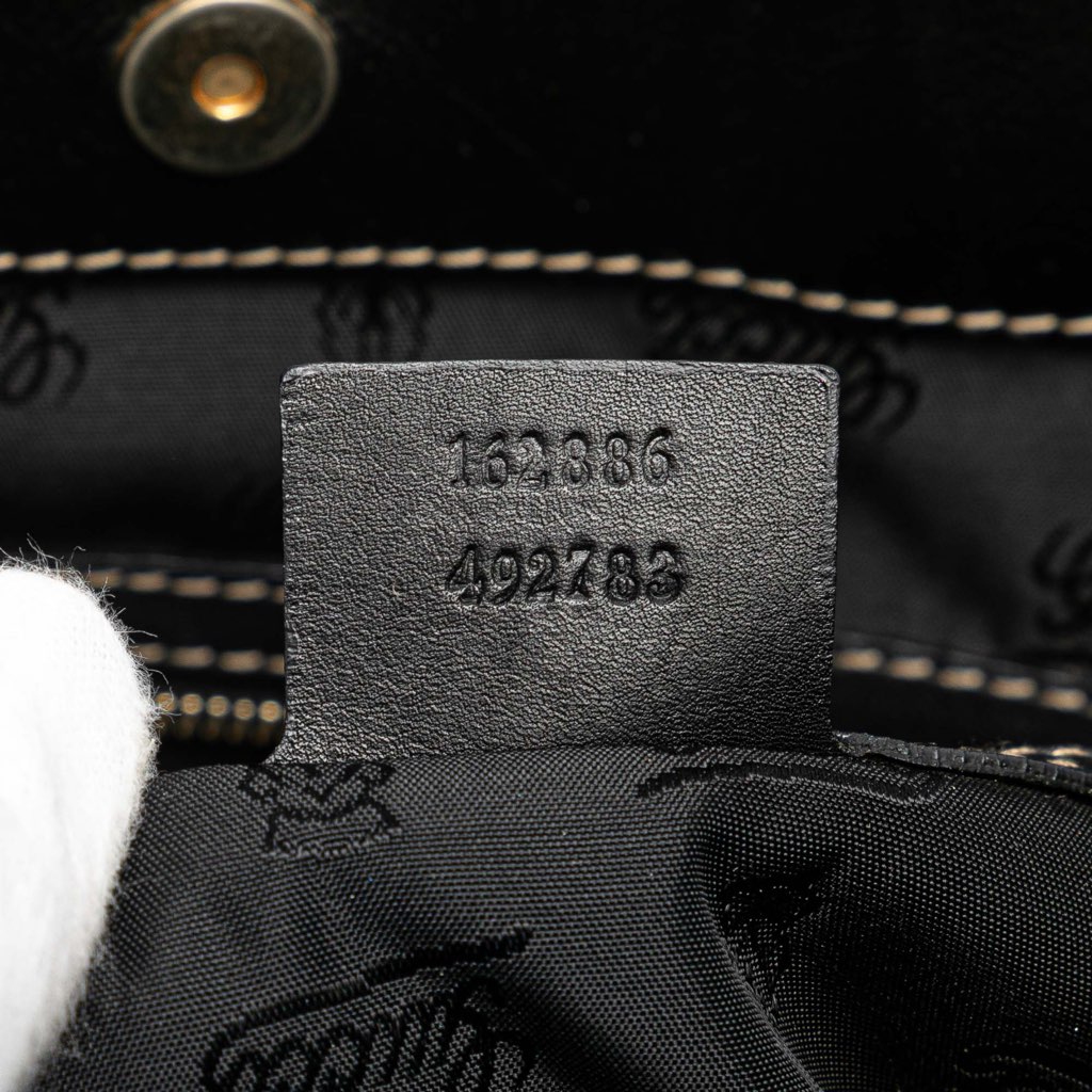 Gucci Medium Patent Web Britt Satchel - Detail 1