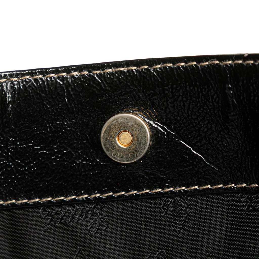 Gucci Medium Patent Web Britt Satchel - Image 11