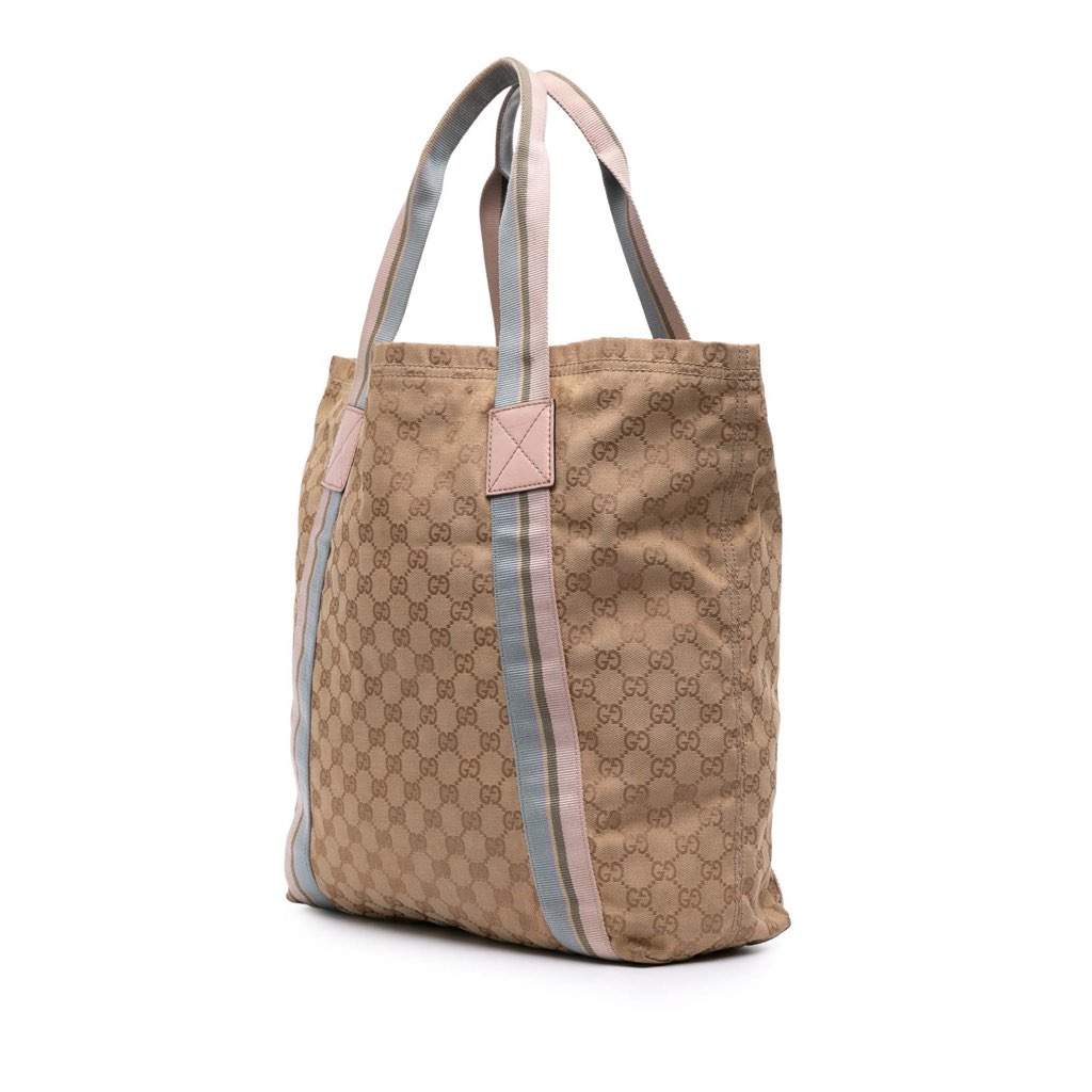 Gucci GG Canvas Web Tote - Back view