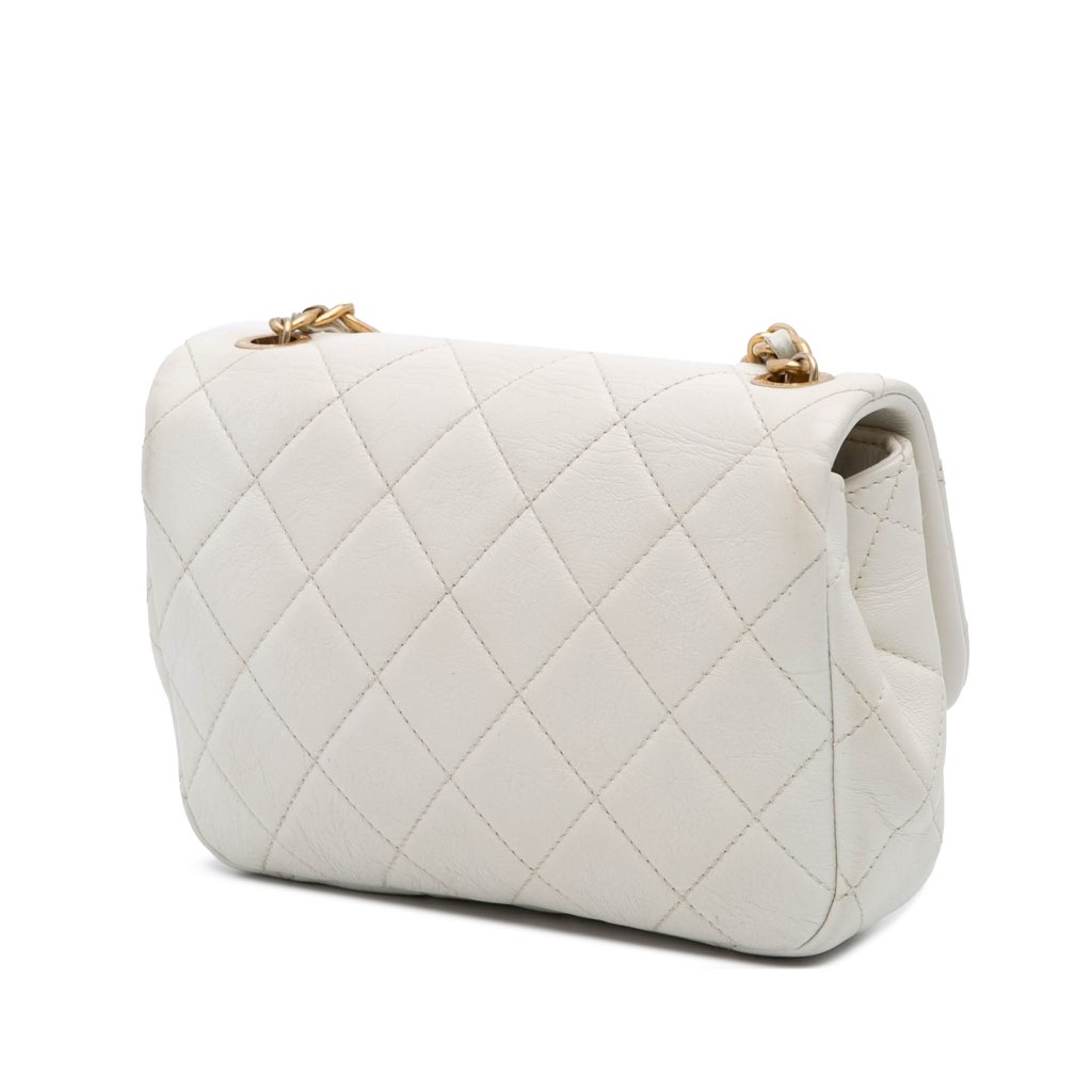 Chanel Mini Glazed Calfskin Pearl Side Flap - 2