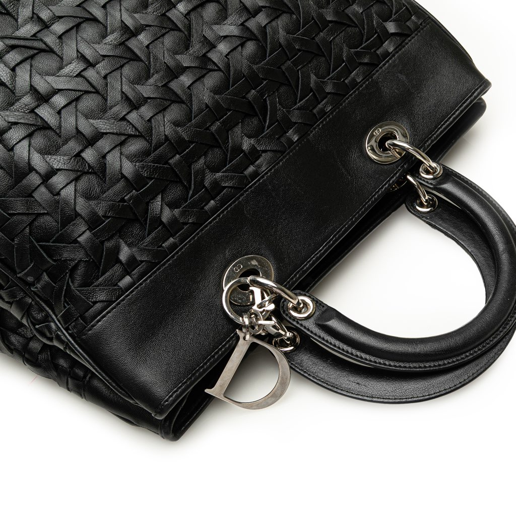 Dior Woven Lambskin Lady Dior Avenue Tote - Image 10