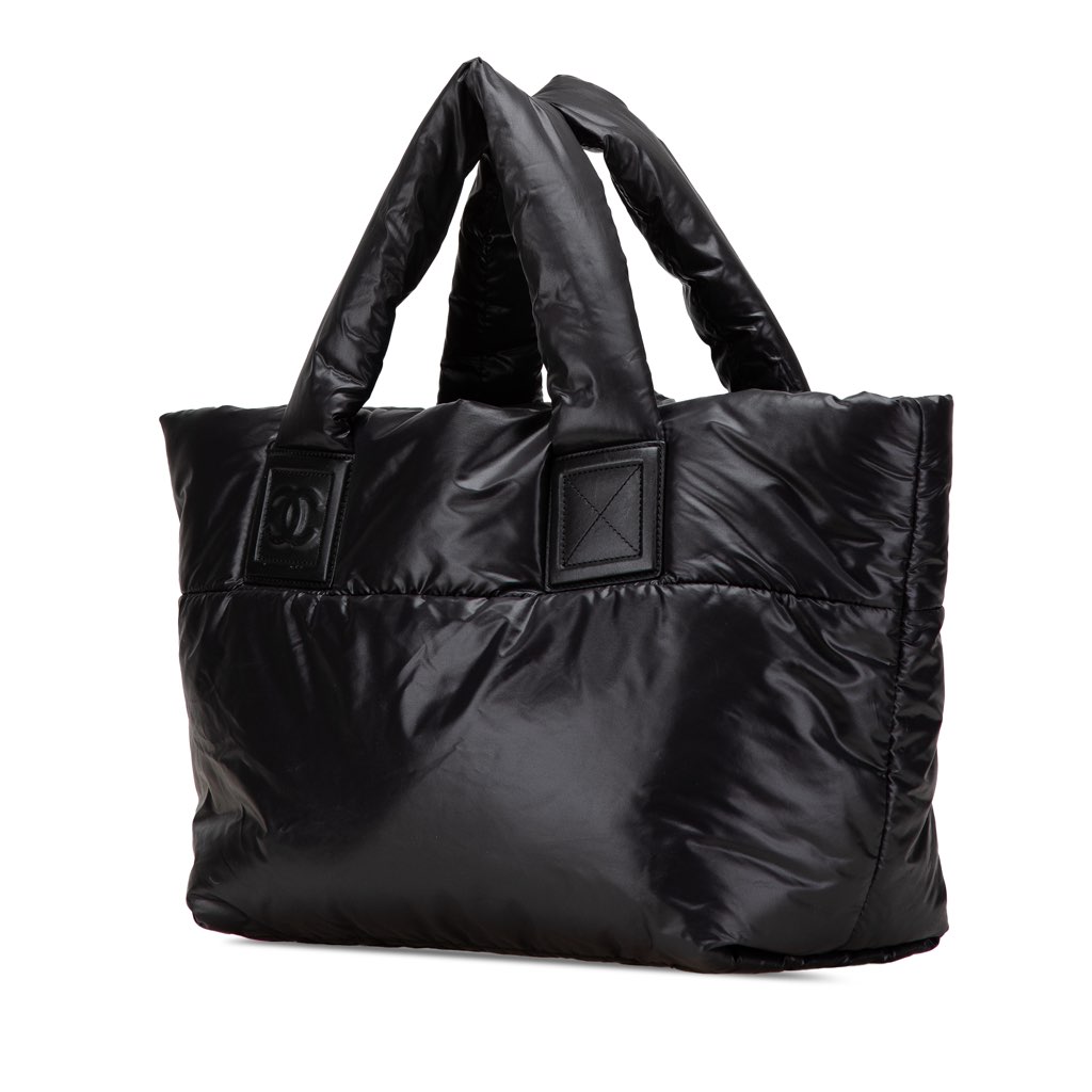 Chanel Small Quilted Nylon Coco Cocoon Tote - Back view