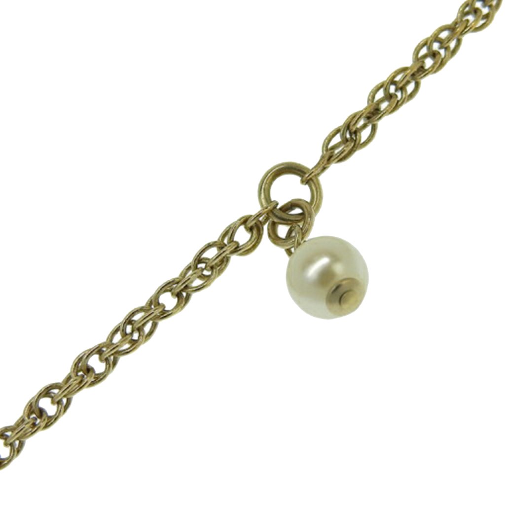 Chanel Faux Pearl and Strass CC Charm Bracelet - 5