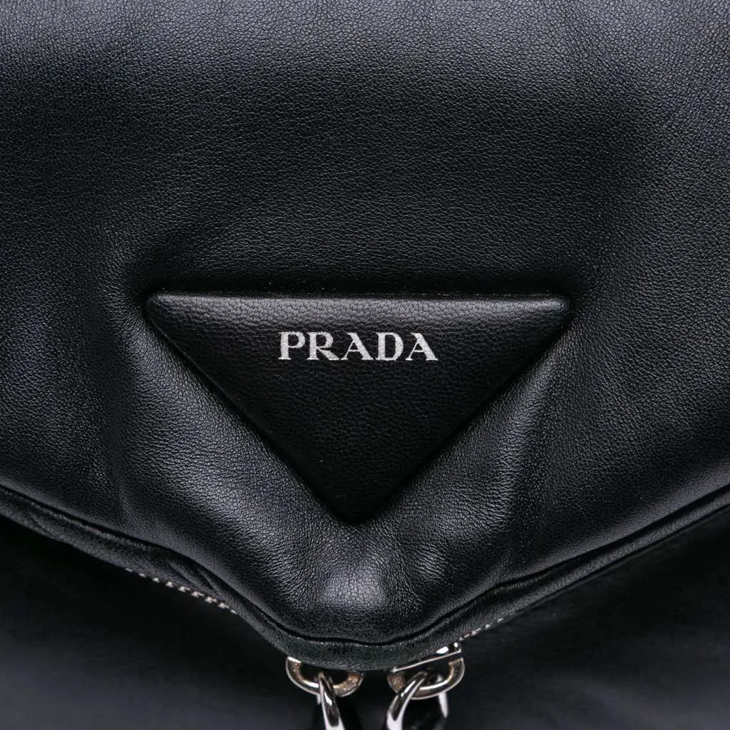 Prada Nappa Padded Signaux Bag Black Leather Good - Box View