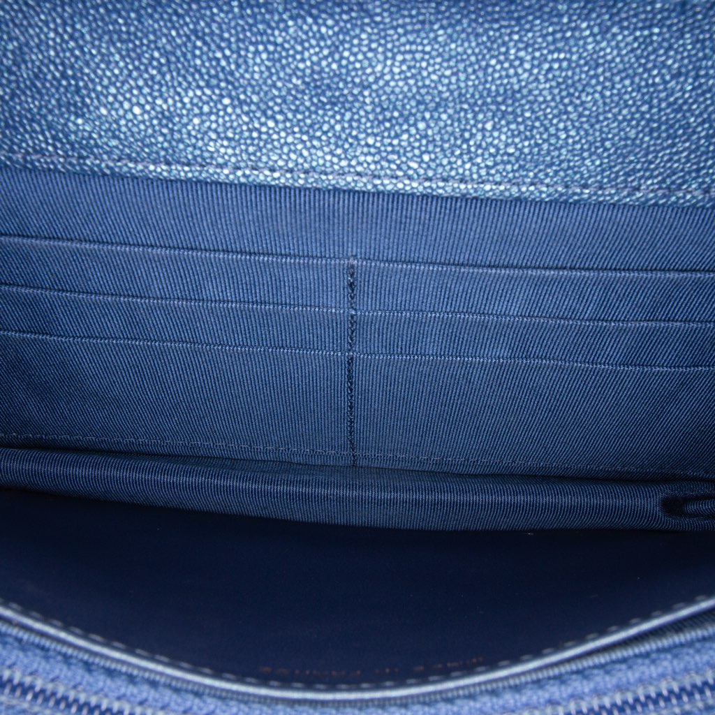 Chanel CC Quilted Iridescent Caviar Wallet on Chain - 4