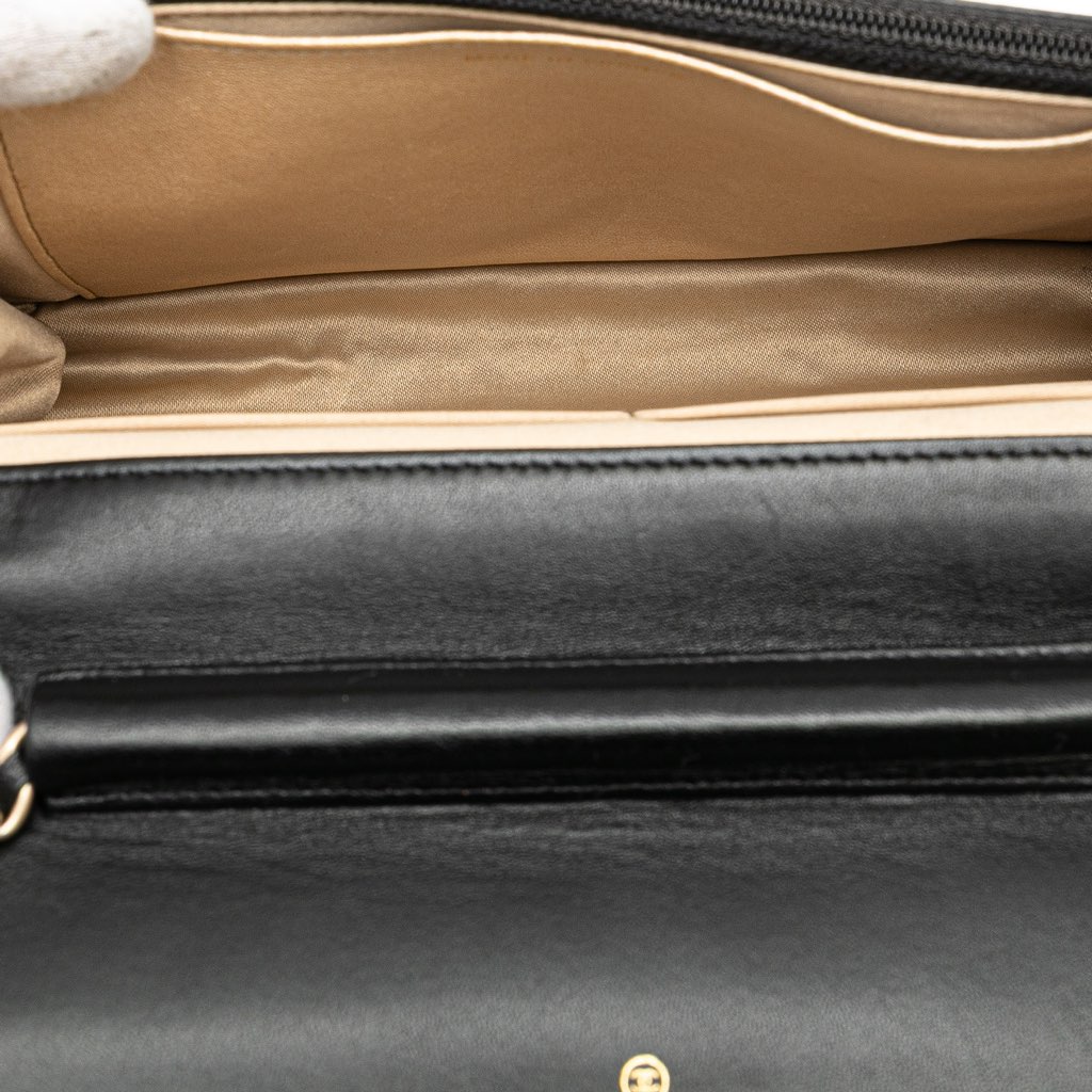 Chanel Lambskin Camellia Embossed Wallet On Chain - 4