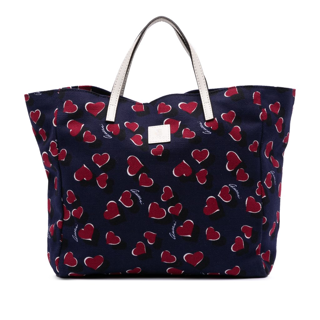 Gucci Kids Canvas Heartbeat Tote