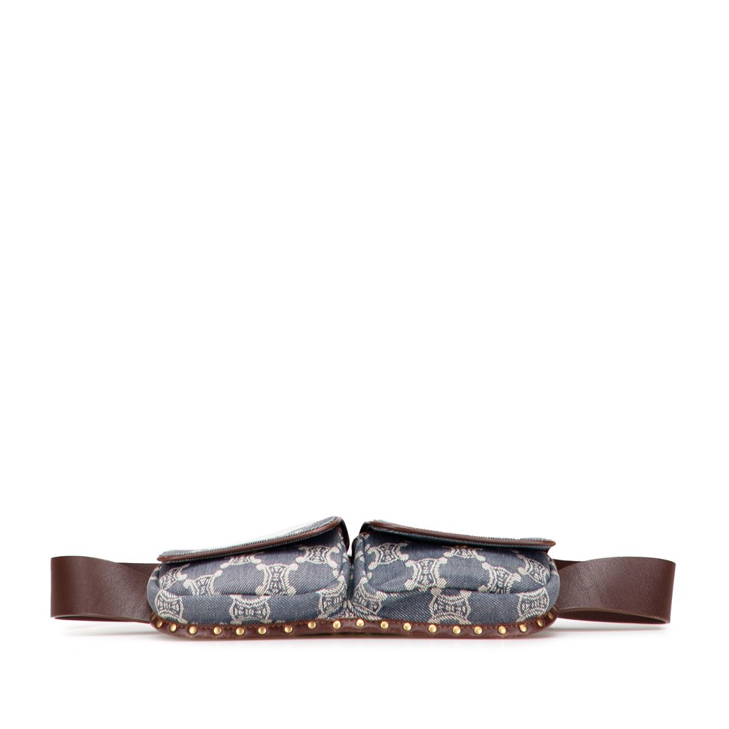 Celine Macadam Denim Double Pocket Belt Bag - 3