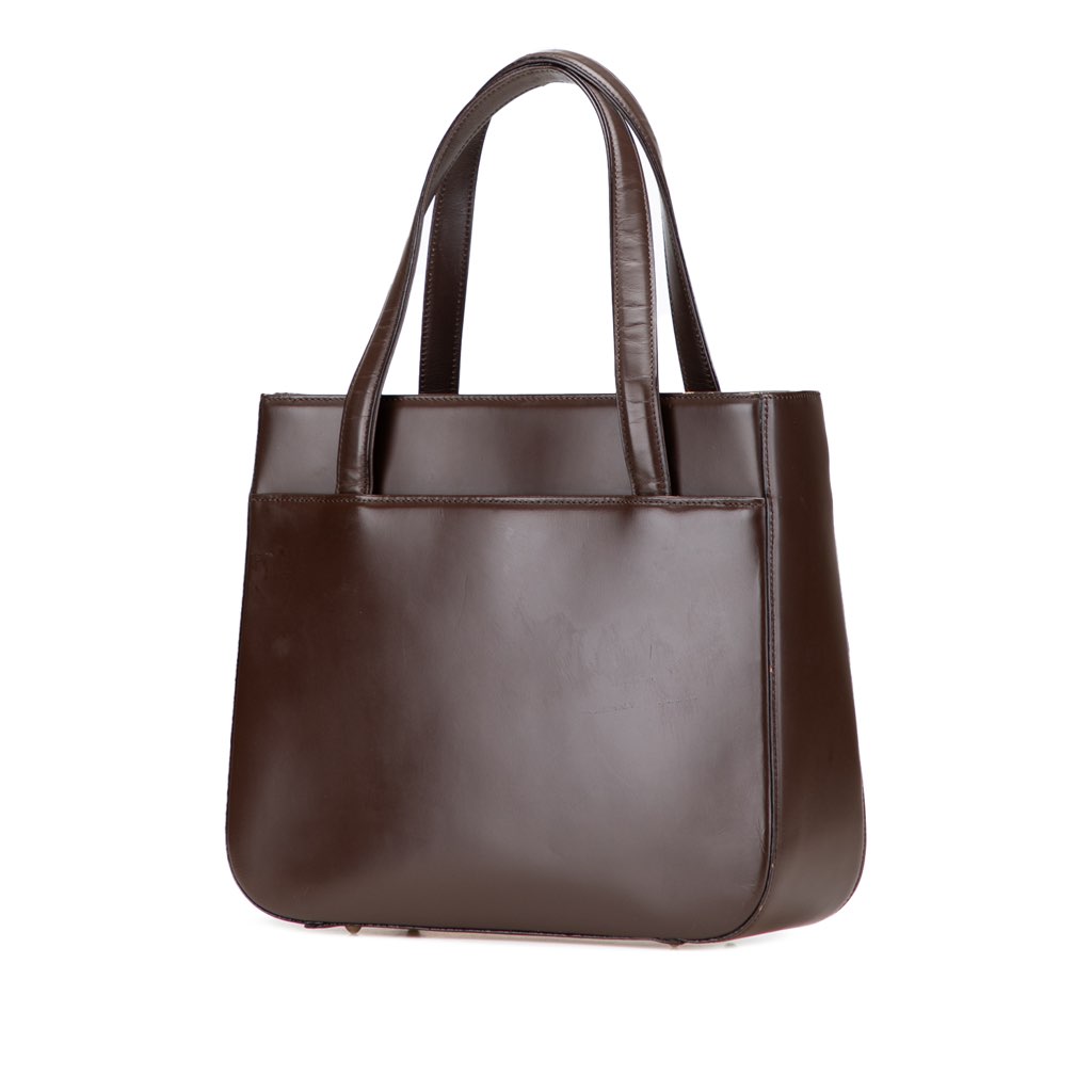 Burberry House Check Canvas Trimmed Leather Handbag - 2