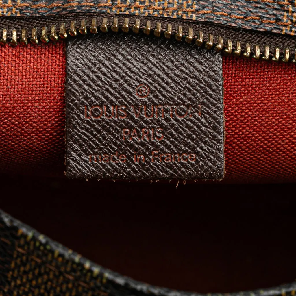 Louis Vuitton Damier Ebene Trousse Pochette Brown Canvas Good - Box View