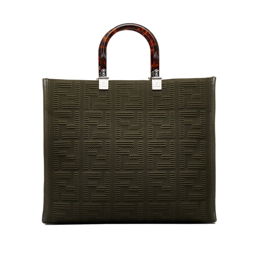 Fendi Medium Zucca Sunshine Shopper Canvas Tote - 3
