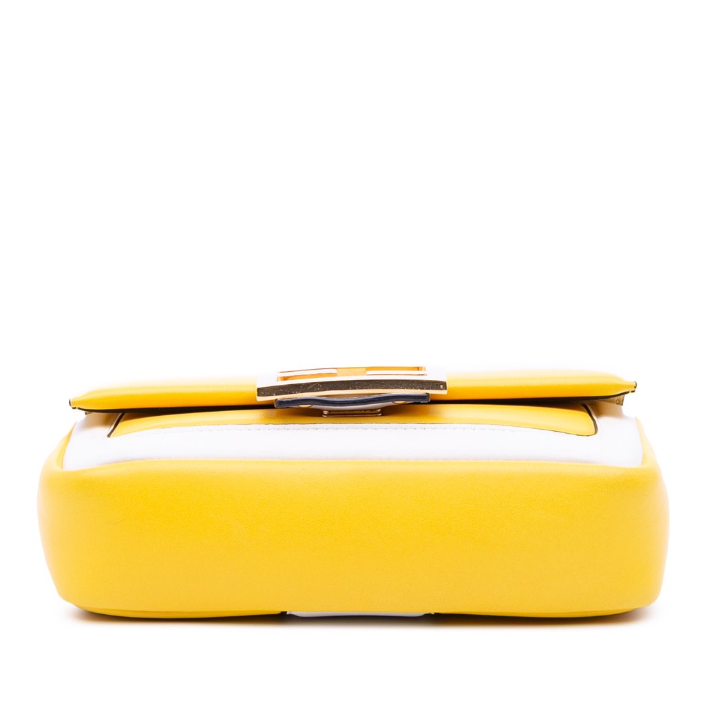 Fendi Mini Bicolor Nappa Apolo Chain Baguette Shoulder Bag - Image 6