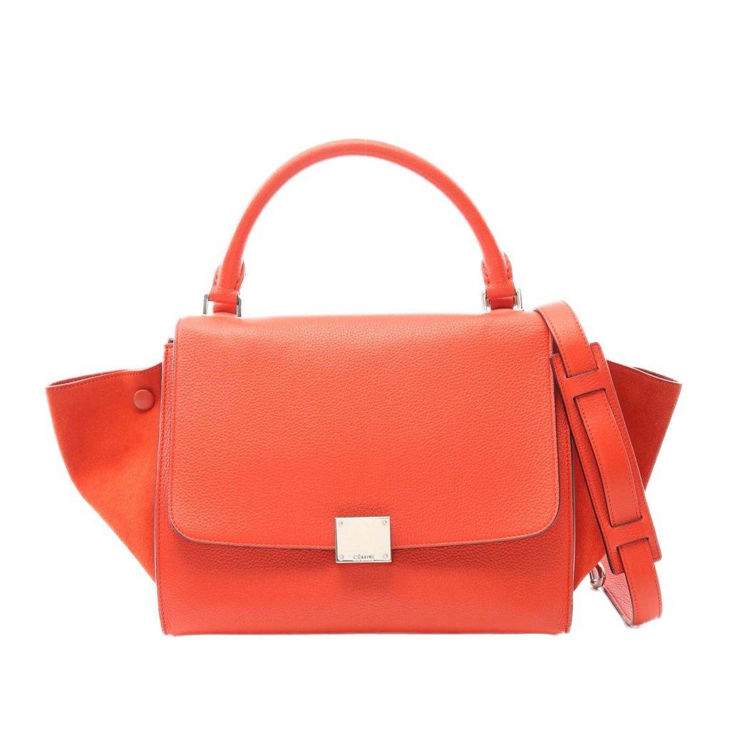 Celine Small Leather Trapeze Satchel