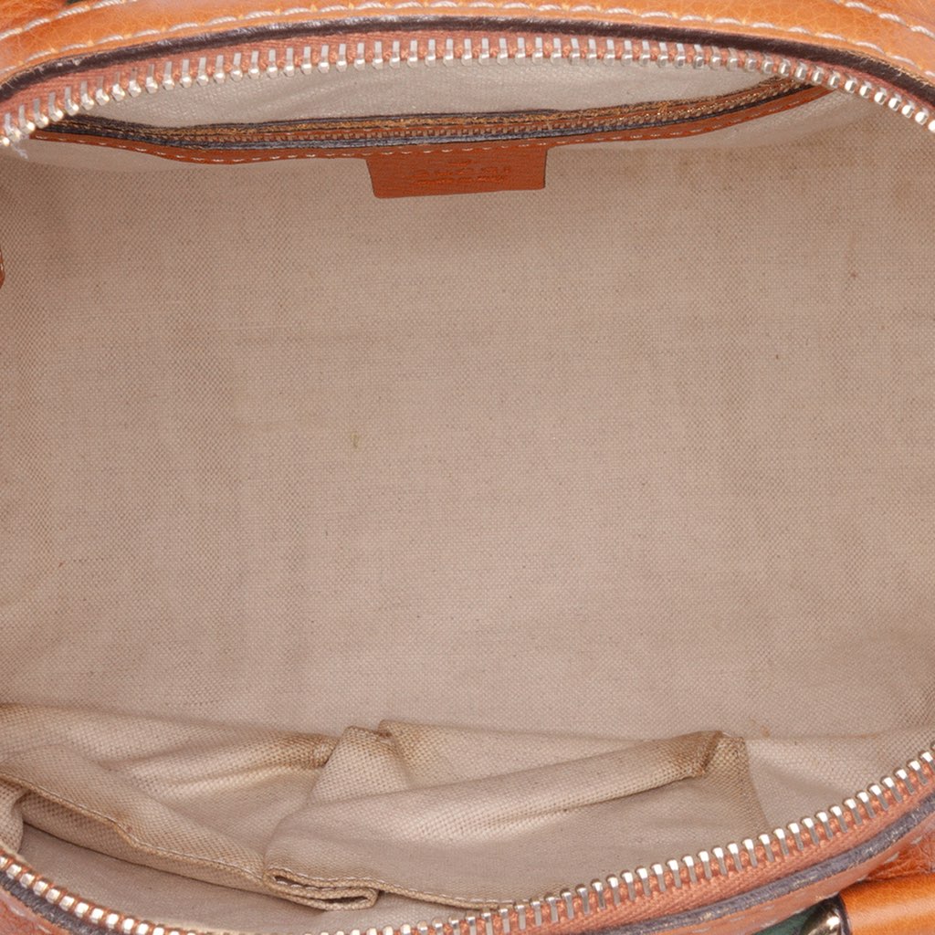 Gucci Medium Calfskin Web Joy Boston Bag - 4