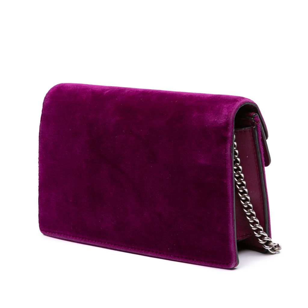 Gucci Super Mini Velvet Dionysus Crossbody - Back view