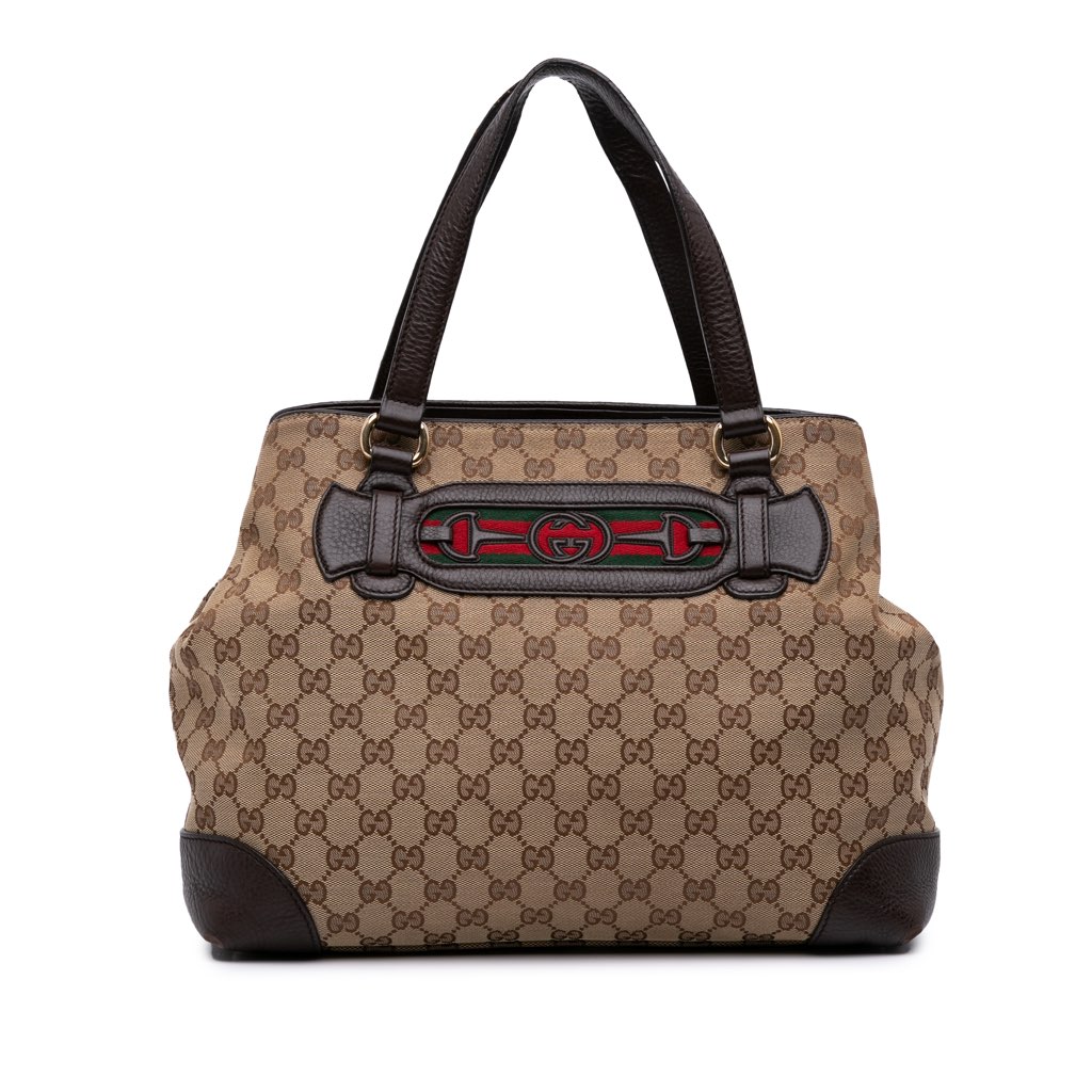Gucci Medium GG Canvas Web Dressage Tote