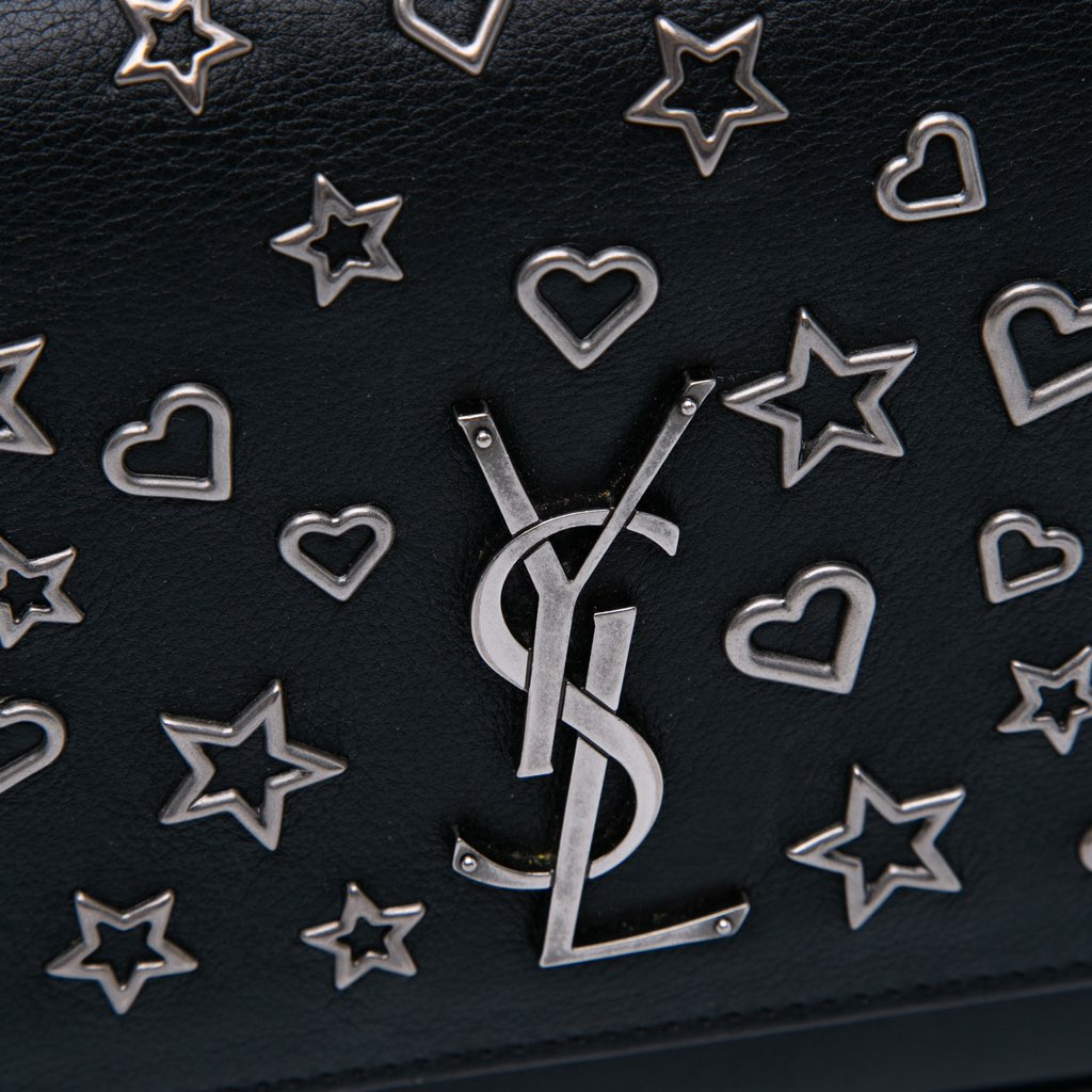 Saint Laurent Medium Leather Monogram Stars and Hearts Sunset Crossbody - Image 11