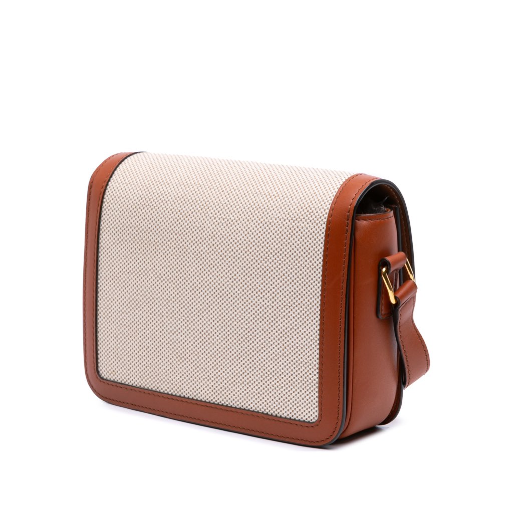 Celine Teen Canvas and Calfskin Triomphe Crossbody - 2