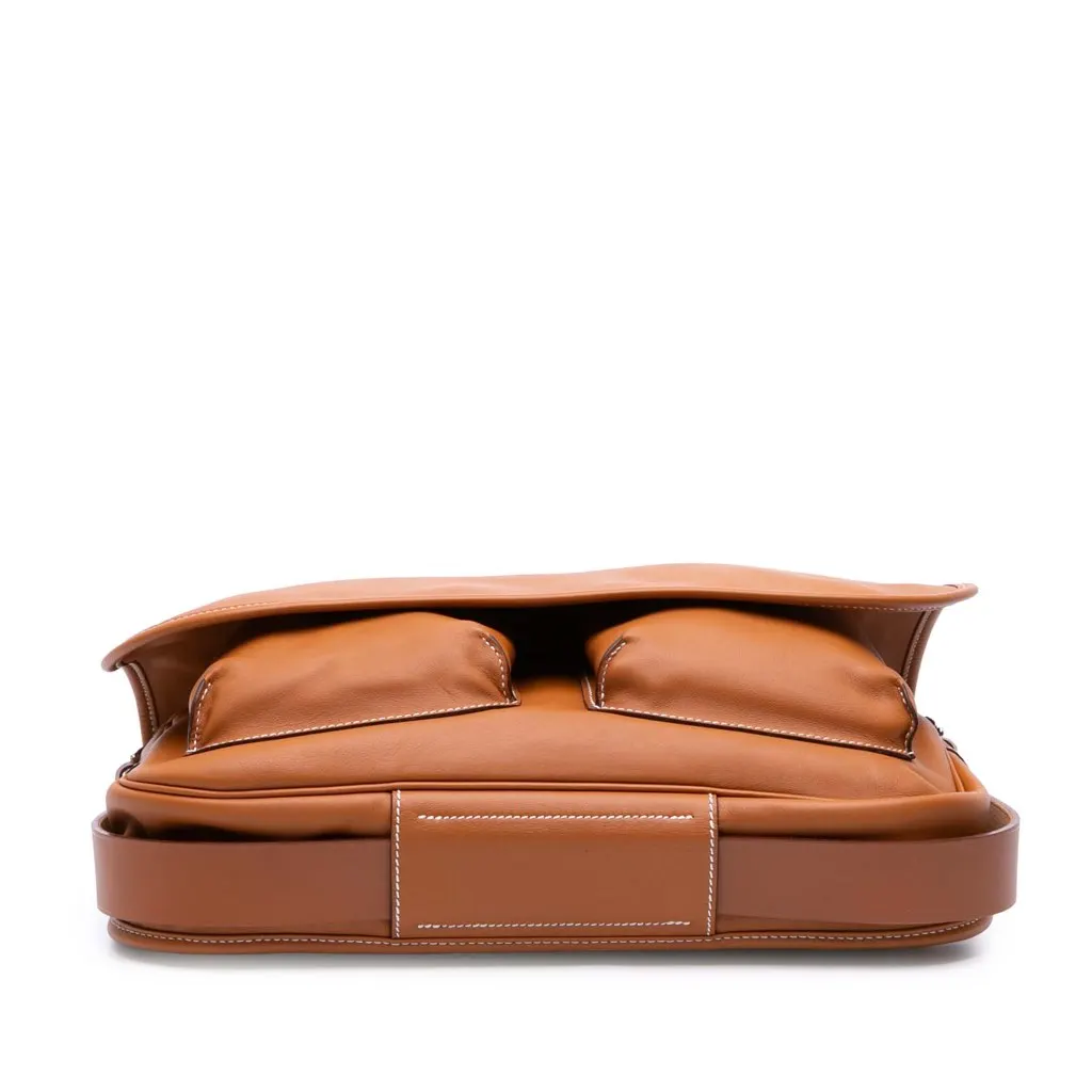 Hermès Sikkim Barda 30 Messenger Bag Brown Leather Good - Inside View