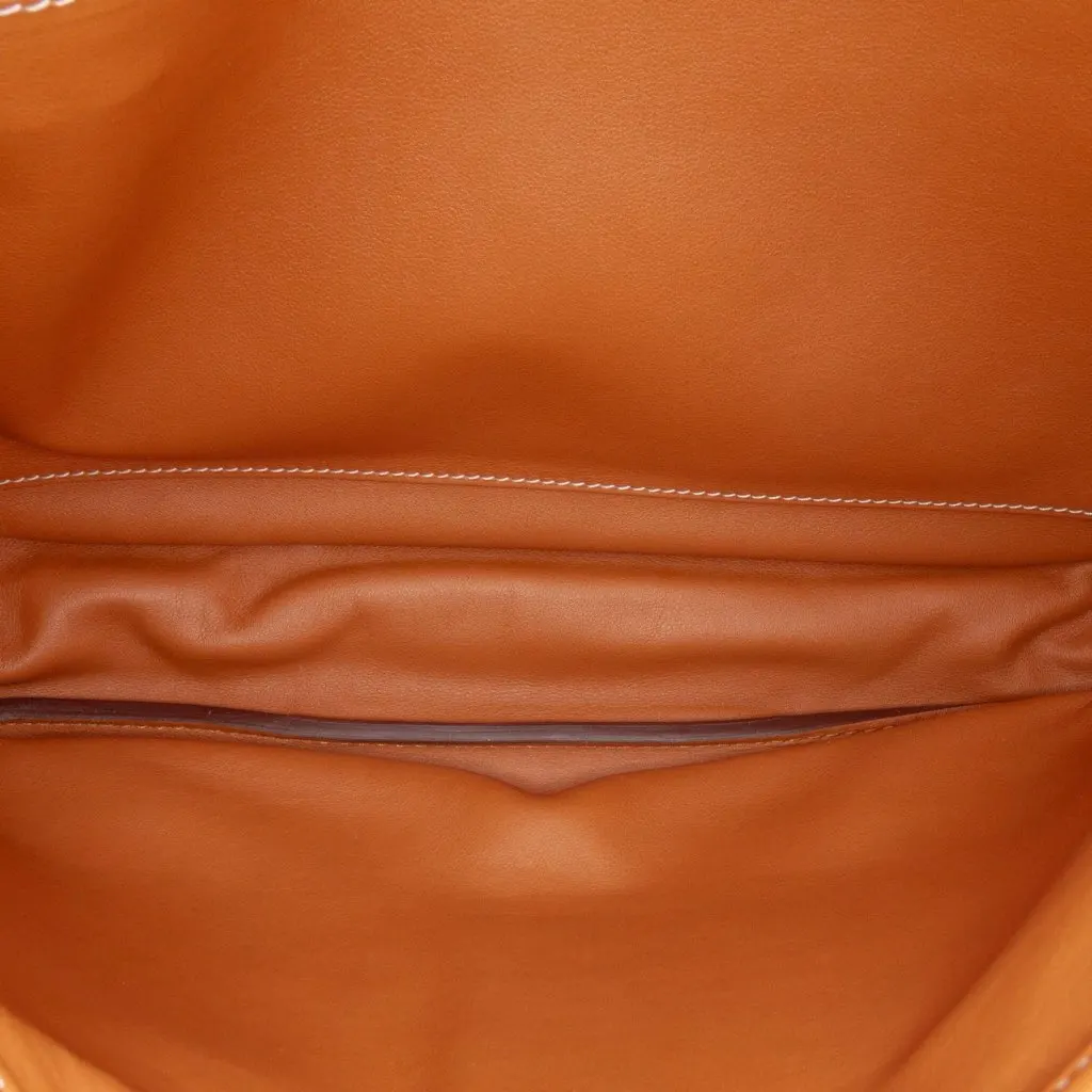 Hermès Sikkim Barda 30 Messenger Bag Brown Leather Good - Model View