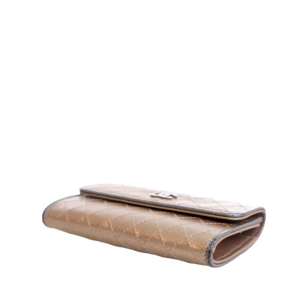 Chanel Metallic Calfskin Diamond Stitch Card Holder - 5